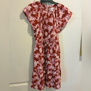 Time and Tru Pink and Red Floral Dress Medium NEW